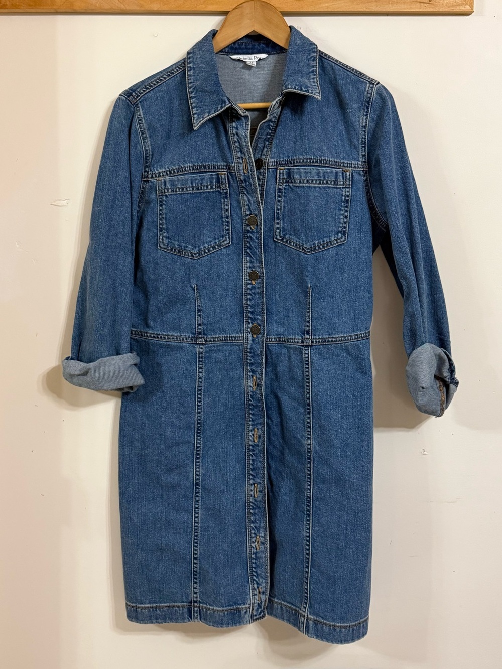Ophelia Roe Blue Classic Denim Shirt Dres